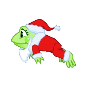 Lucy the Christmas Frog